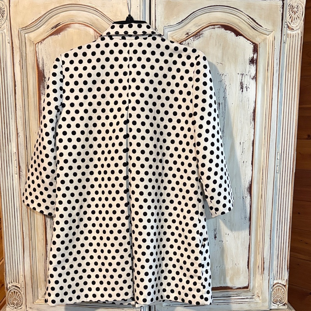 Chico's Black and White Polka Dot  Dress coat - Picture 3 of 3